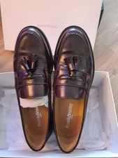 Russell & Bromley 'Keeble' Rare Burgundy Leather Loafers Size UK 8  1/2
