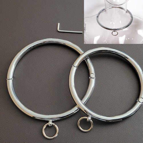 Bondage metal ring neck - metal, o-ring