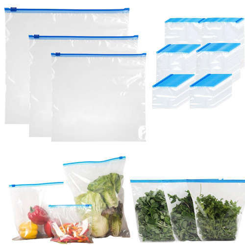 Reusable slide zip reseal bags - zip,