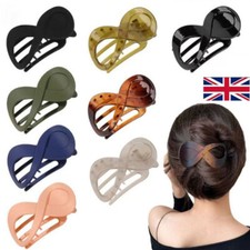 4PCS Flat Hair Clips for Thick Thin Hair, Round Lay Down Claw Clips for Women