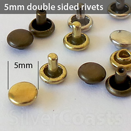 Double cap rivets studs - cap,