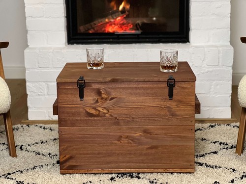 Chest coffee table - wood, solid