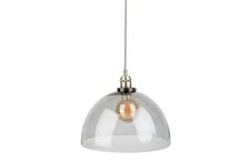 HEAL'S Olson Dome Large Pendant Light Smoke Glass E27 Max 40W NEW - BB2