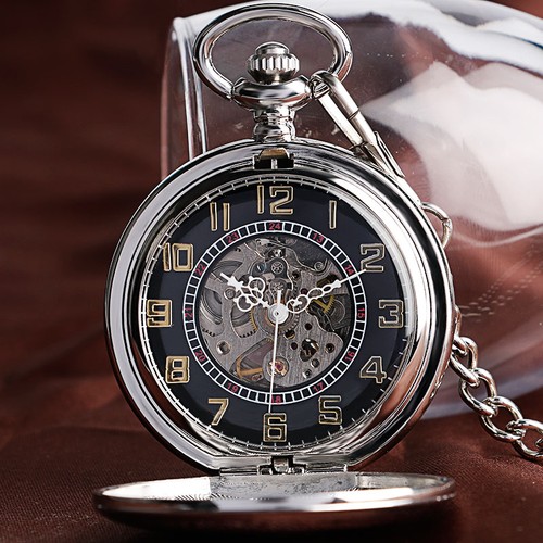 Men mechanical pocket watch - mechanical,