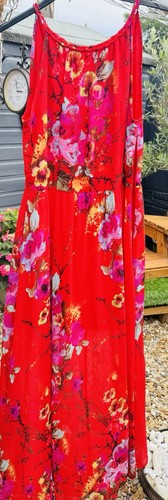 Qed london red - floral, maxi