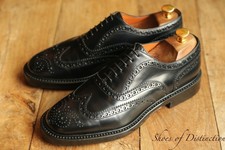 Santoni Black Leather Oxford