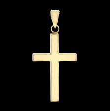 9ct Gold Cross Pendant Yellow