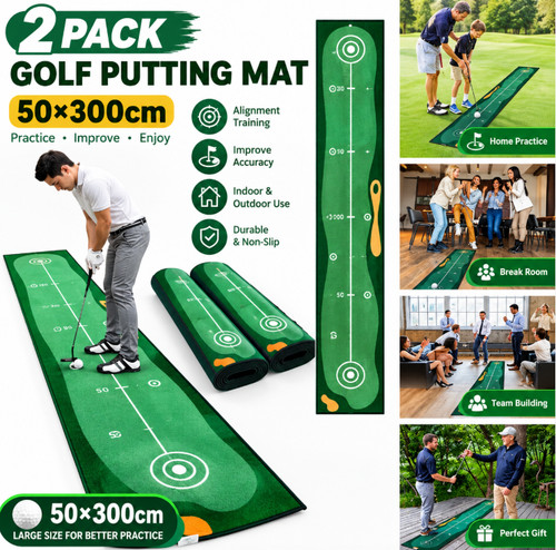 2pcs golf putting mat 50x300cm - golf,