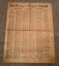 RARE KENT MESSENGER & MAIDSTONE TELEGRAPH-FEBRUARY 3RD 1898-MAIDSTONE FEVER.