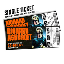 Richard Ashcroft Mock Ticket 2025/2026 | Personalised Gift Reveal | Keepsake