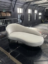 Light Grey Velvet Chaise