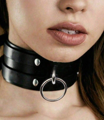Womens ring choker collar - womens,