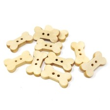 Wooden Bone 18x10mm Natural