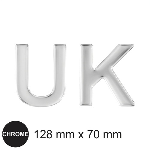 Chrome letters badge emblem - uk,