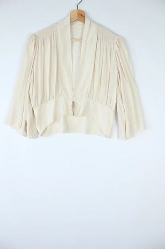 Vintage cream silk cropped - vintage,