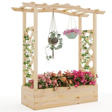 Wooden Raised Garden Bed w/