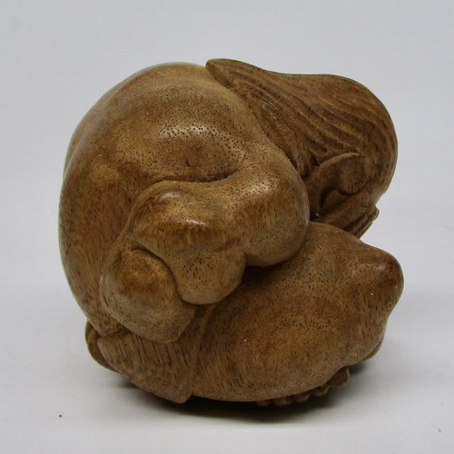 Weeping buddha wood - weeping, carving