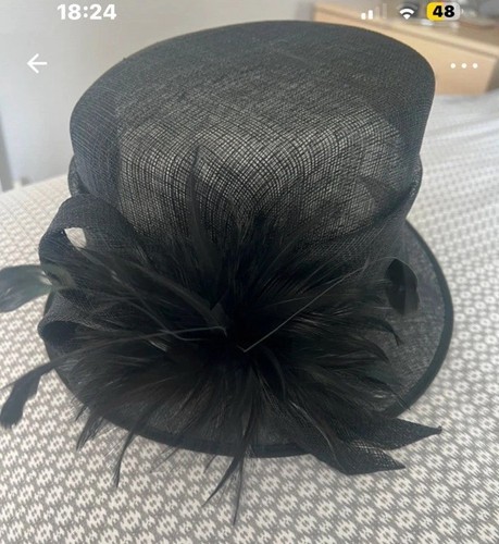 Ladies black formal hat - hat, with