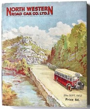 North Western Road Car bus timetable booklet September 1952