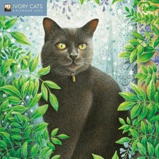 Ivory Cats by Lesley Anne Ivory Mini Wall Calendar 2026 (Art Calendar) | 2025