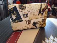 Graffiti Black Leather Bi Fold