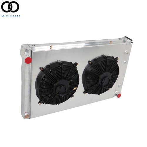 Row aluminum radiator - row, radiator+2*fan