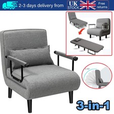 190cm 1 Seater Fabric Sofa Bed