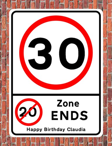 Mph zone ends road style - 30,