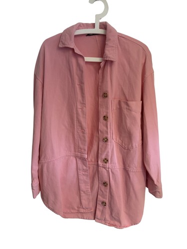 Zara denim pink shacket - zara,