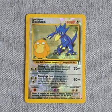 Golduck HOLO Roman Numerals Base Set Vintage PRISM Vending Golden STICKER 90s
