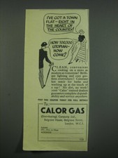 1949 Calor Gas Stoves Ad - I've got a town flat - right in the heart