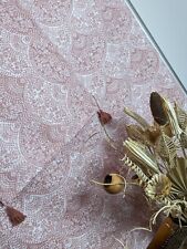 DIVANTE POM POM Bohemian Boho BRICK BURGUNDY COLOUR SINGIEL BED DUVET SET