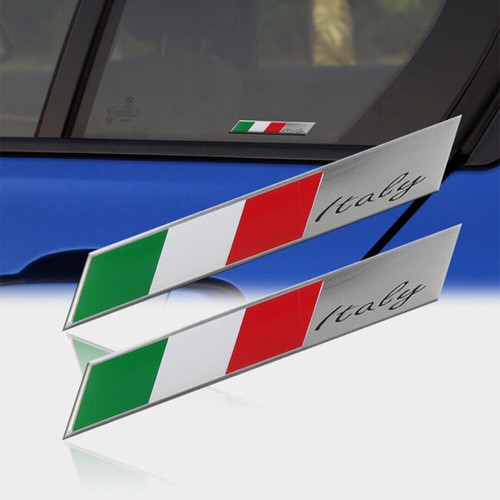 2pcs italy italian flag logo - flag,