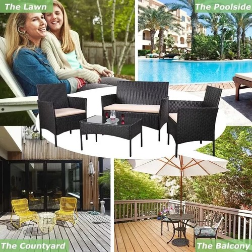 Garden rattan furniture set - garden,