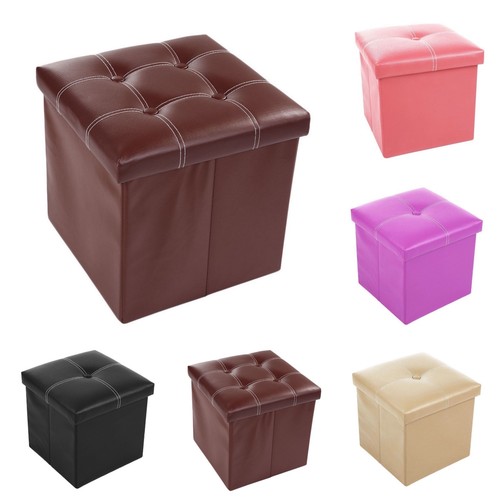 Ottoman pouffe faux - faux, leather
