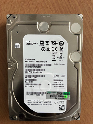 Enterprise 8tb 7200rpm - hp,