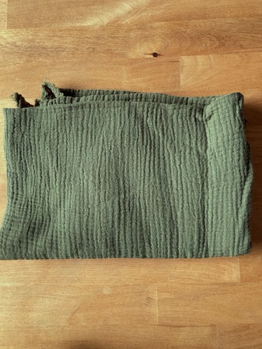 Green double gauze 100 - green,