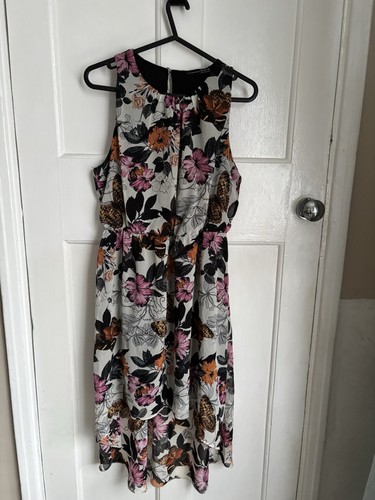 Floral floaty dress elastic - floral,