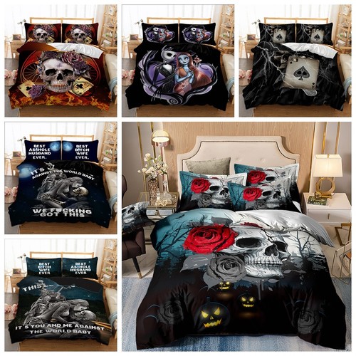 Skull florals duvet quilt - duvet,