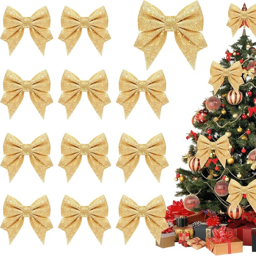 12pcs 5cm glitter - 12, bows