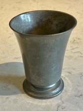 Antique Pewter Beaker/Goblet -- Crown Rose Mark