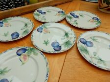 Vintage Barratts 6 Plates 9" BUFFET LUNCHEON SALAD Ceramic NATURELLE FIG 23CM