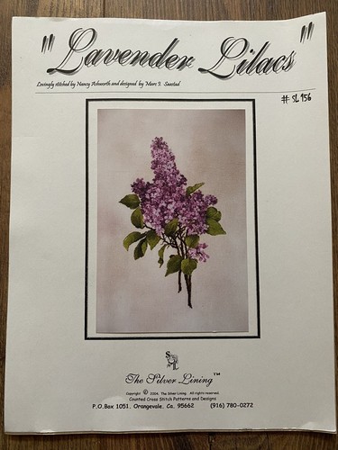Lavender lilacs cross - cross, stitch