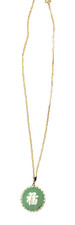 Chinese Jade Silver Necklace