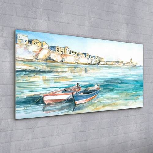 Glass decor print - decor, shore