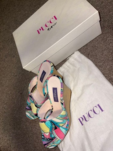 Pucci multicolor wedge sandals - pucci,