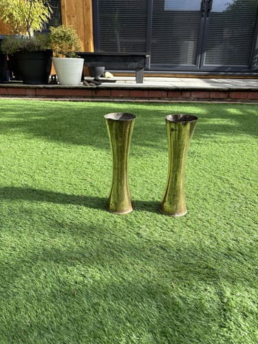 Brass shell case vases - brass,