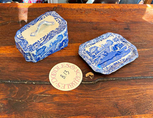 Spode blue white glazed - blue,