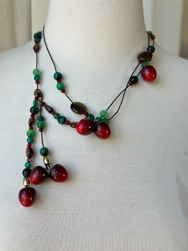 Ooak handmade leather lariat - ooak,