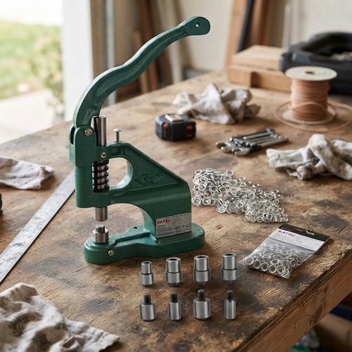 Hand press grommet machine kit - hand,